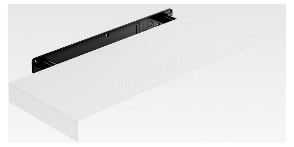 Wandregal, 40 cm, 1er-Set, modernes schwebendes Regal in Weiß für Schlafzimmer, Küche, Büro, Wohnzimmer usw.