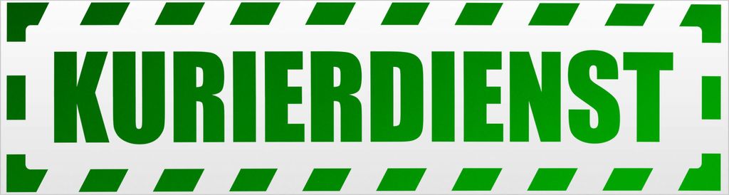 Kiwistar Kurierdienst gestreift Magnetschild Schild magnetisch - 60cm Grün - reflektierend - Magnetfolie für Auto PKW Kfz