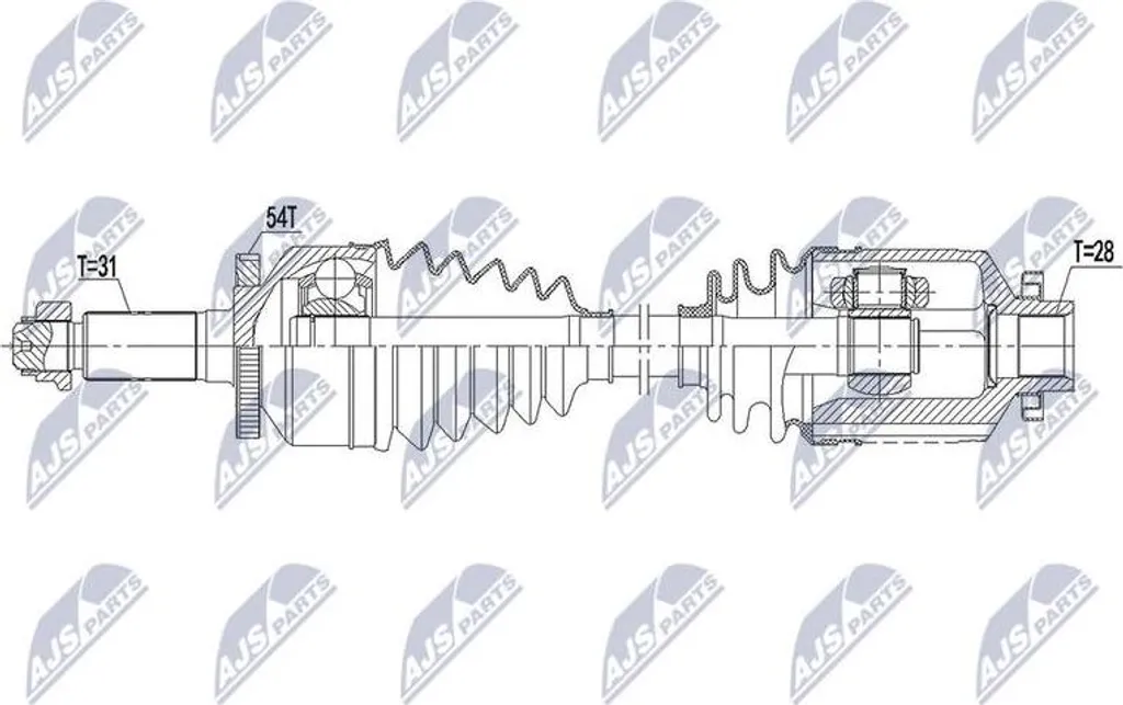 Arbre d'entraînement NTY NPW-KA-362 pour Carnival OE 495004D201 Fiable