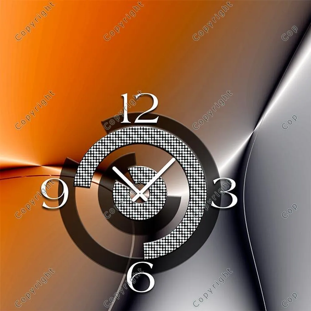 5037 Orologio da parete di design Dixtime, orologi da parete, orologio da ufficio moderno 50cm x 50cm