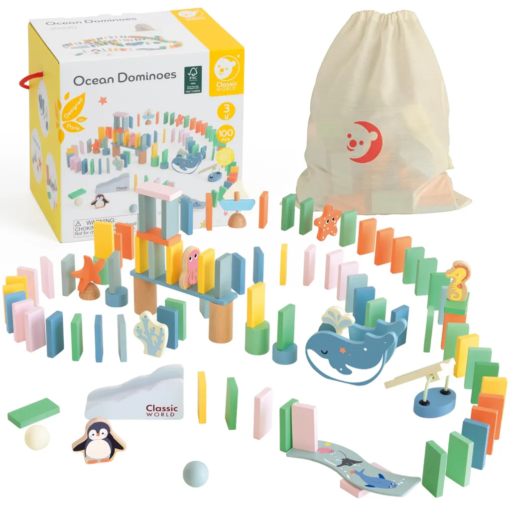 Circuit Dominos Montessori pour Enfant : Développer Concentration 100P