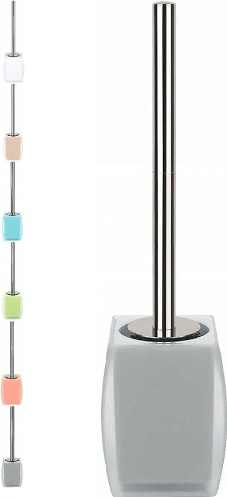 Brosse de toilettes de luxe grise avec support hygiénique Premium DX
