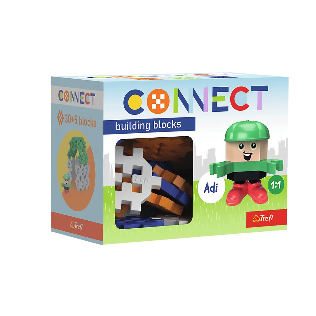 Trefl Connect Pocket 35 Adi 61981 : Blocs de Construction Emboîtables