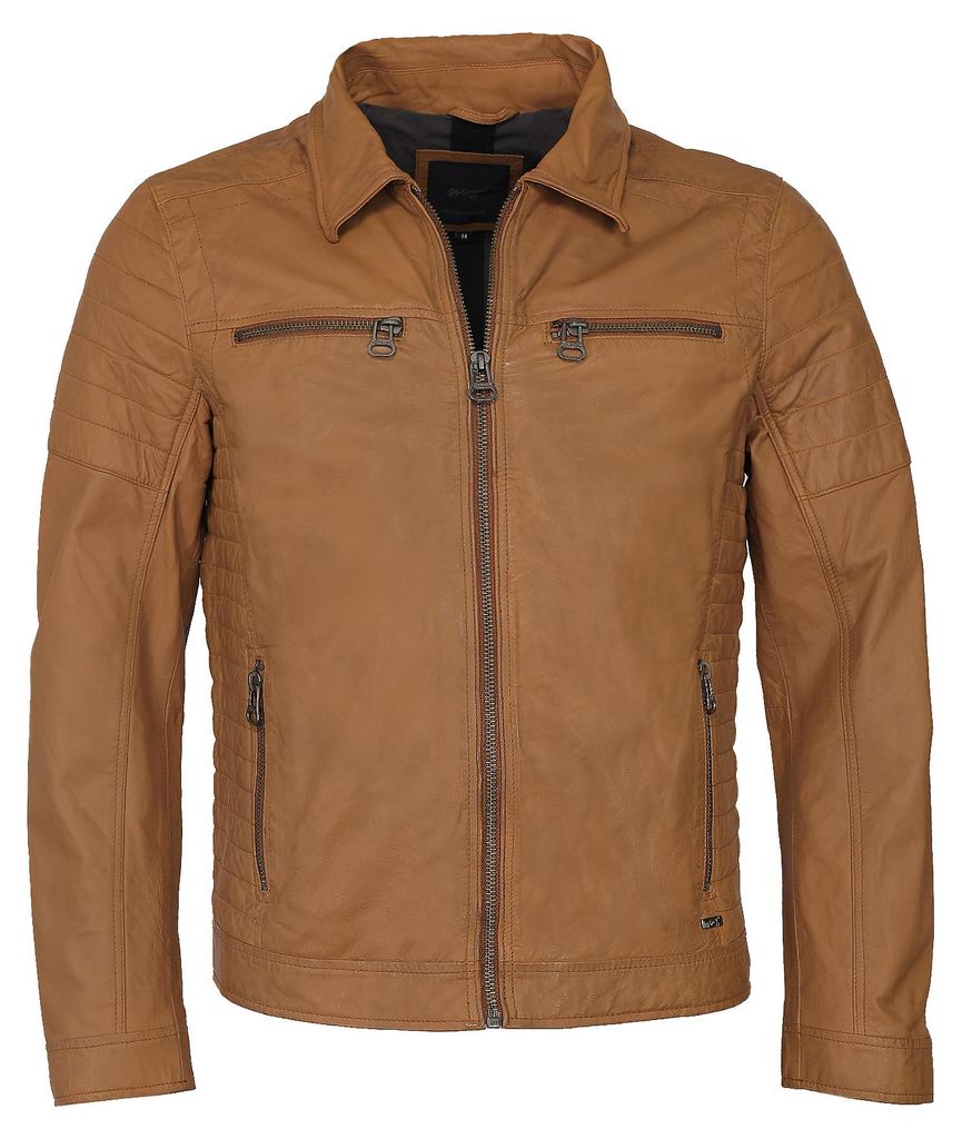 Maze Lederjacke Herren cognac XL