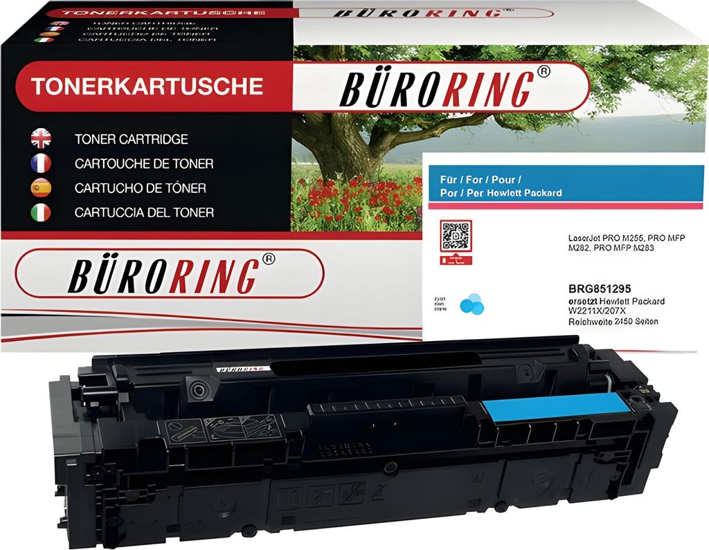 Toner 207X cyan, ersetzt HP W2211X, für ca. 2.450 Seiten