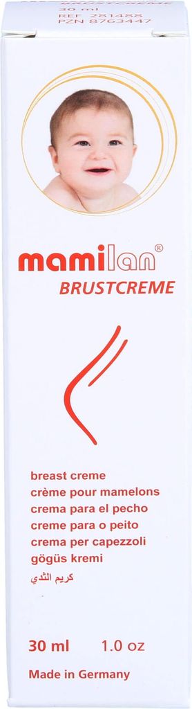 mamilan Brustcreme pflegt trockene und spröde Brustwarzen, Produktbild 