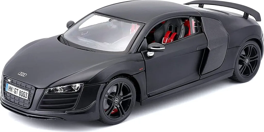 Audi R8 GT3 1:18 Maisto - Voiture de Course Réaliste Noir sans Défaut