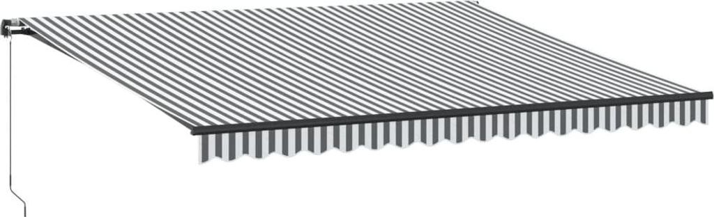 vidaXL Markise Manuell Anthrazit und Weiß 450x350 cm