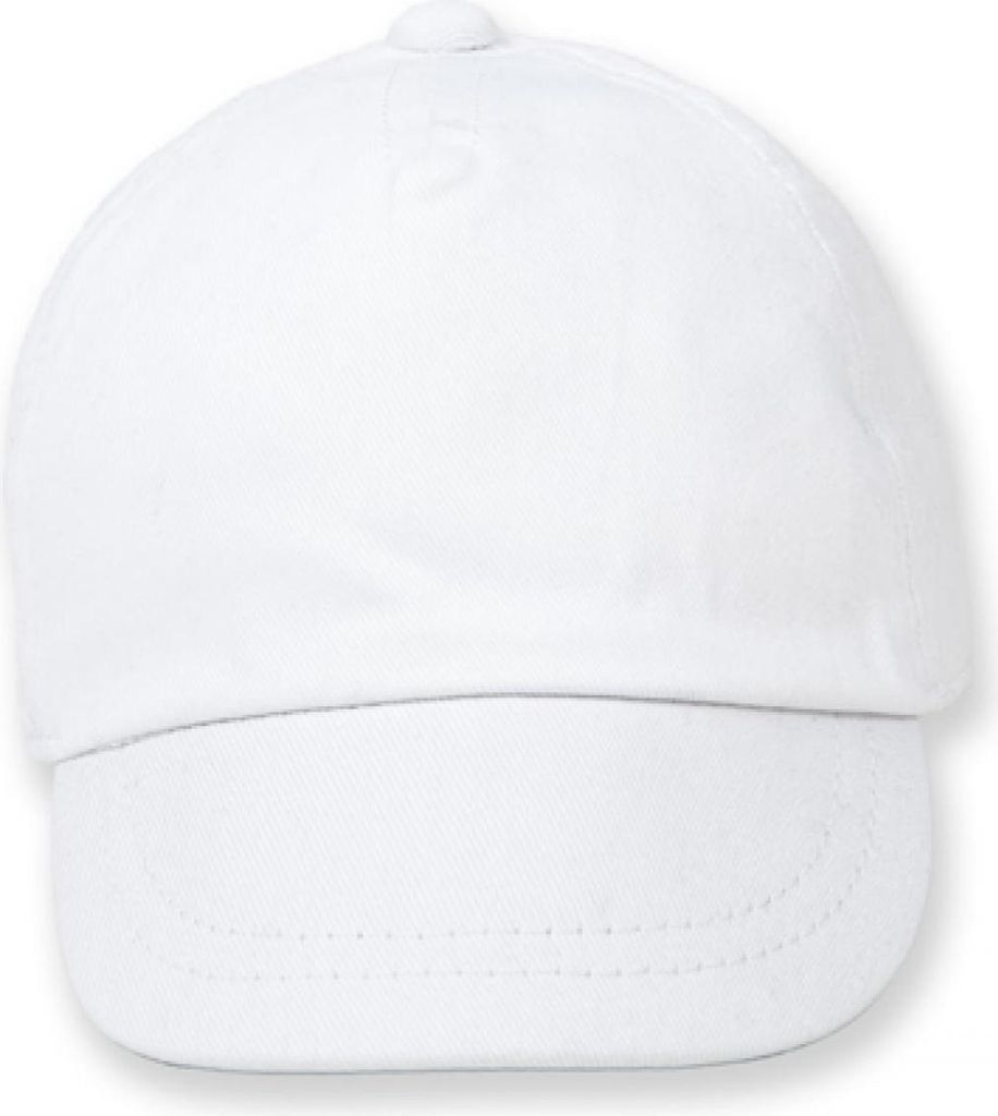 Larkwood LW090 | Baby Cap / Baumwoll-Twill / 6-12 Monate - Farbe: White - Größe: 6-12 Monate