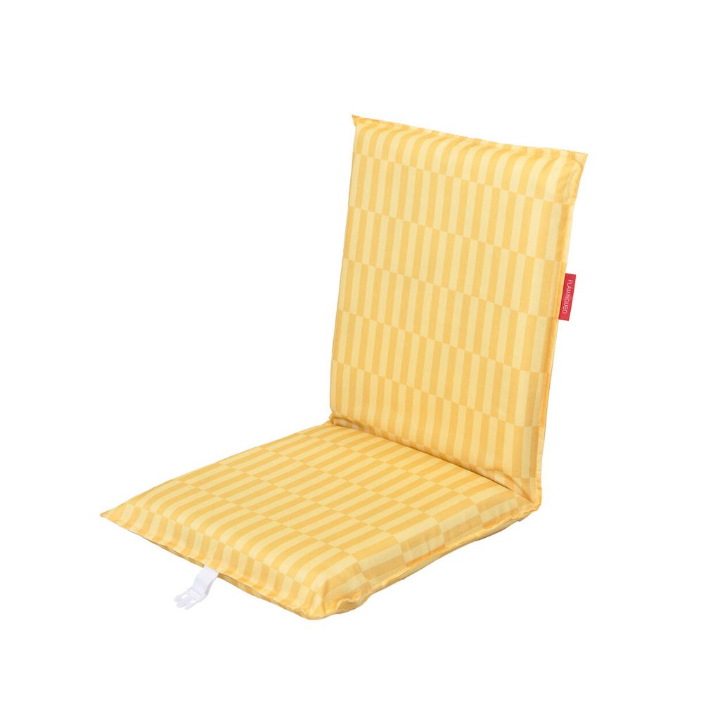 Flamingueo Strandstuhl Strandmatte mit Rückenlehne aus Polyester Gelb