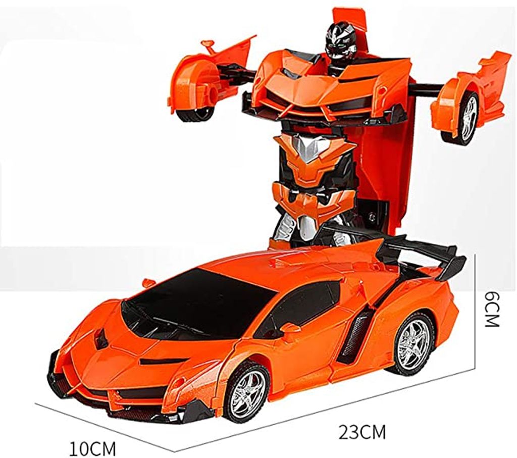Transformer Auto Rennauto Roboter mit Fernbedienung SpielzeugMotor Wagen Kind DE 
