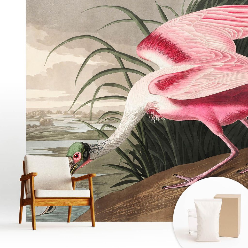 Fototapete - 250x250 cm - Tapete - Wandtapete - Wandbilder - Dekofolie - Tapete Folie - Wand - Dekoration - Wohnzimmer - Exotischer Vogel