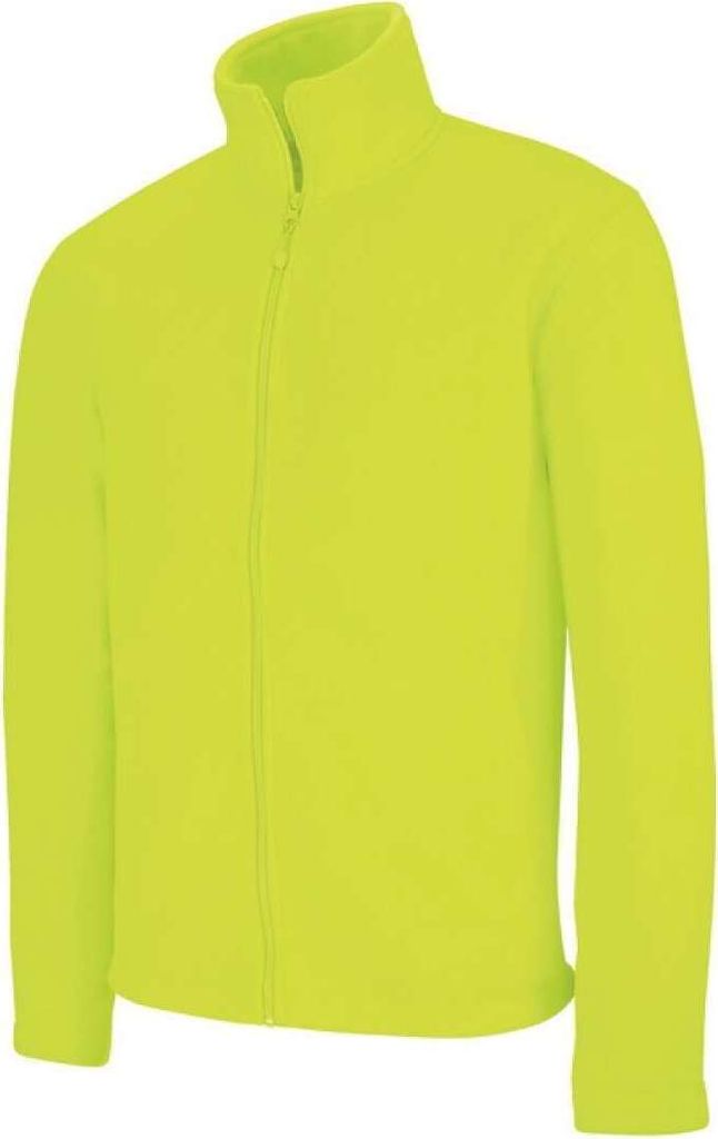 Kariban Herren Fleece Jacke Micro Fleecejacke Winterjacke Windjacke, Größe:M, Farbe:Fluorescent Yellow