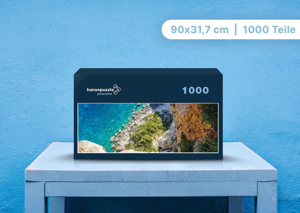 hansepuzzle 98397 - Bucht Puzzle, 1050 Teile, Natur, 60,0 x 46,0cm mit hochwertiger Aufbewahrung, Kartonbox und wiederverschließbarem Beutel