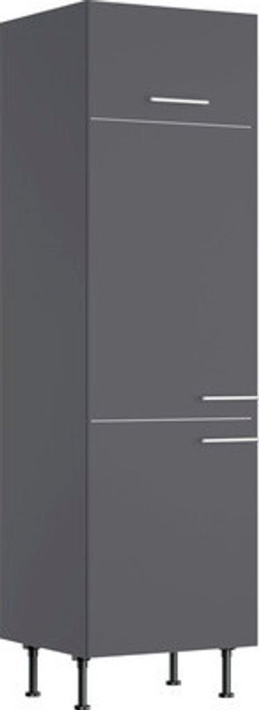 Optifit Kühlumbauschrank für 88er Einbaukühlschrank Ingvar420 BxTxH 60 x 58,4 x 211,8 cm anthrazit matt zerlegt Anschlag