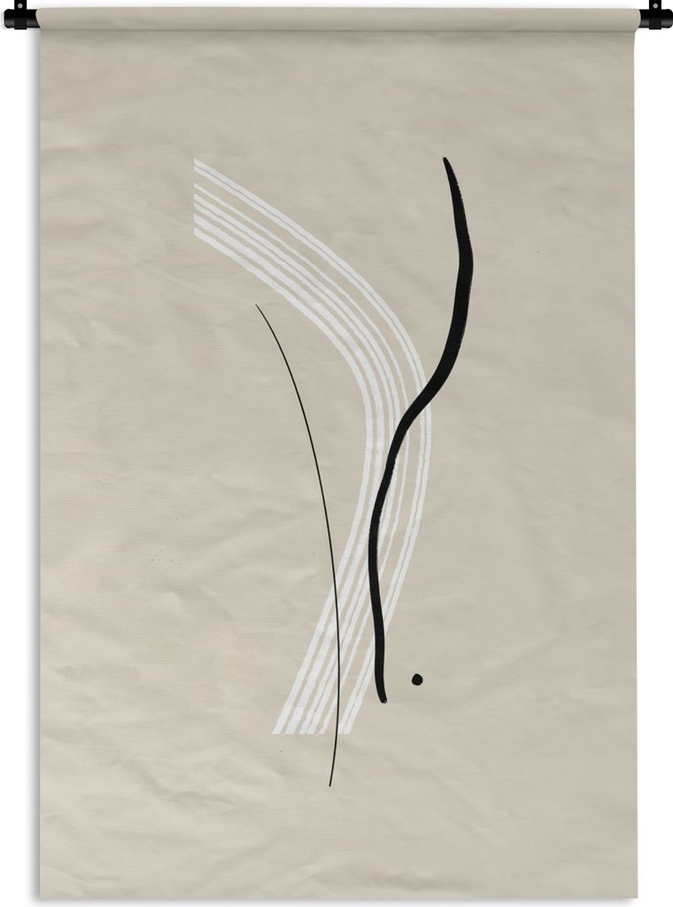 MuchoWow Wandteppich Wandbehang Pastell - Abstrakt - Design 90x135 cm Tapisserie Dekoration Wandtuch - Baumwolle - Wandskulptur