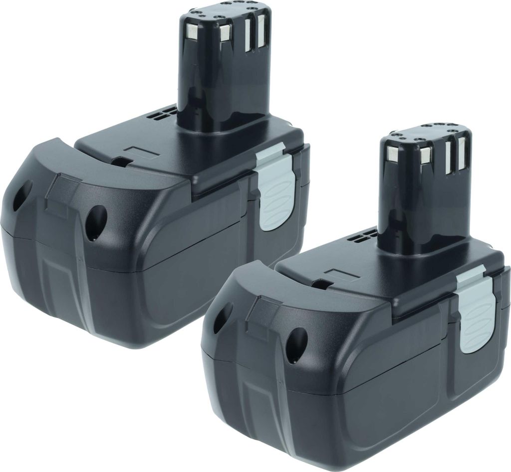 vhbw 2x Akku Ersatz für Hitachi BCC 1815, BCH 1820, EB 1814SL, EB 18200, EB 1812S, EB 1820L, EB 1824L, EB 1826H für Werkzeug (1500 mAh, NiMH, 18 V)