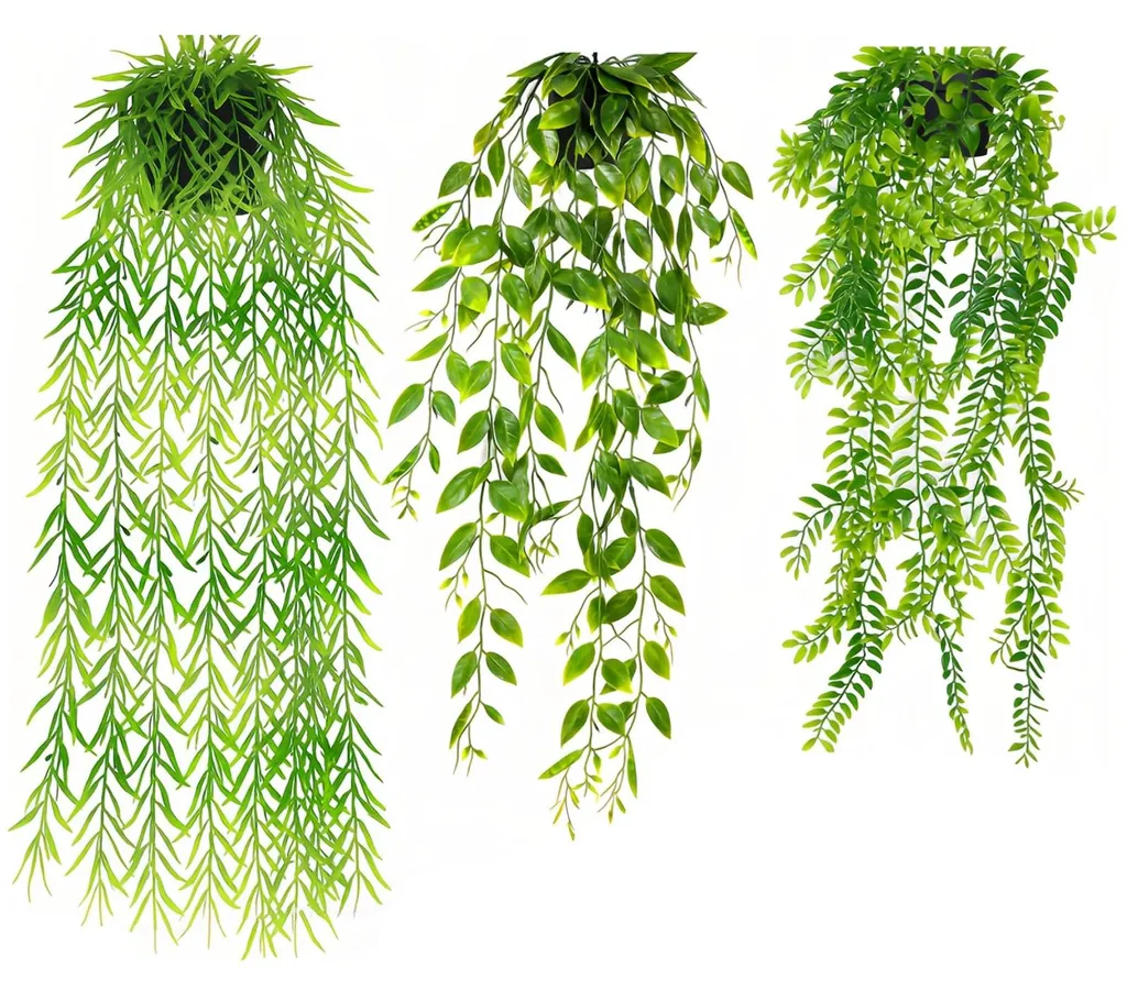 Plantes tombantes artificielles déco : lierre réaliste pour intérieur