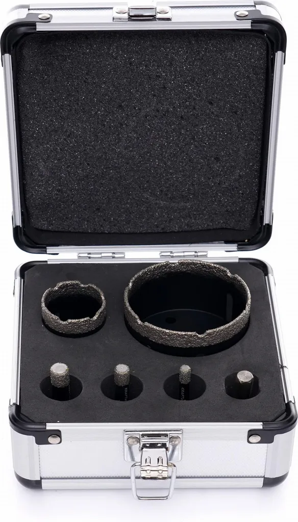 Coffret de Scies Cloches Diamantées 6 Pièces pour Carrelage et Grès Cérame