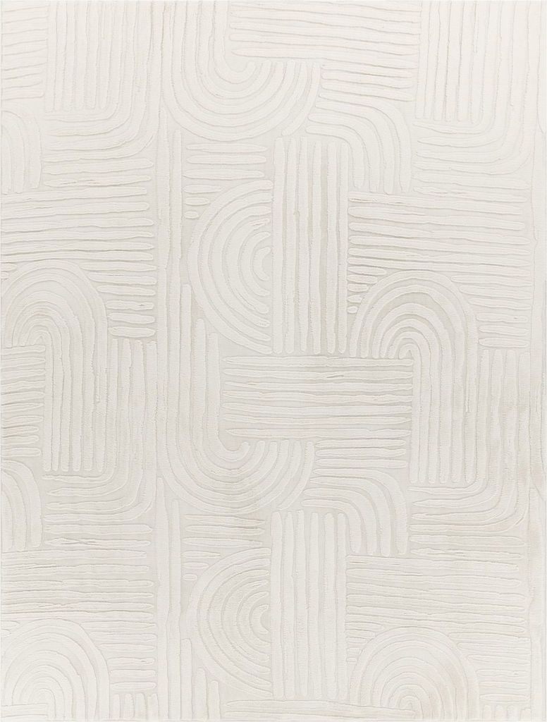 A flat lay of a rug with a geometric pattern.
