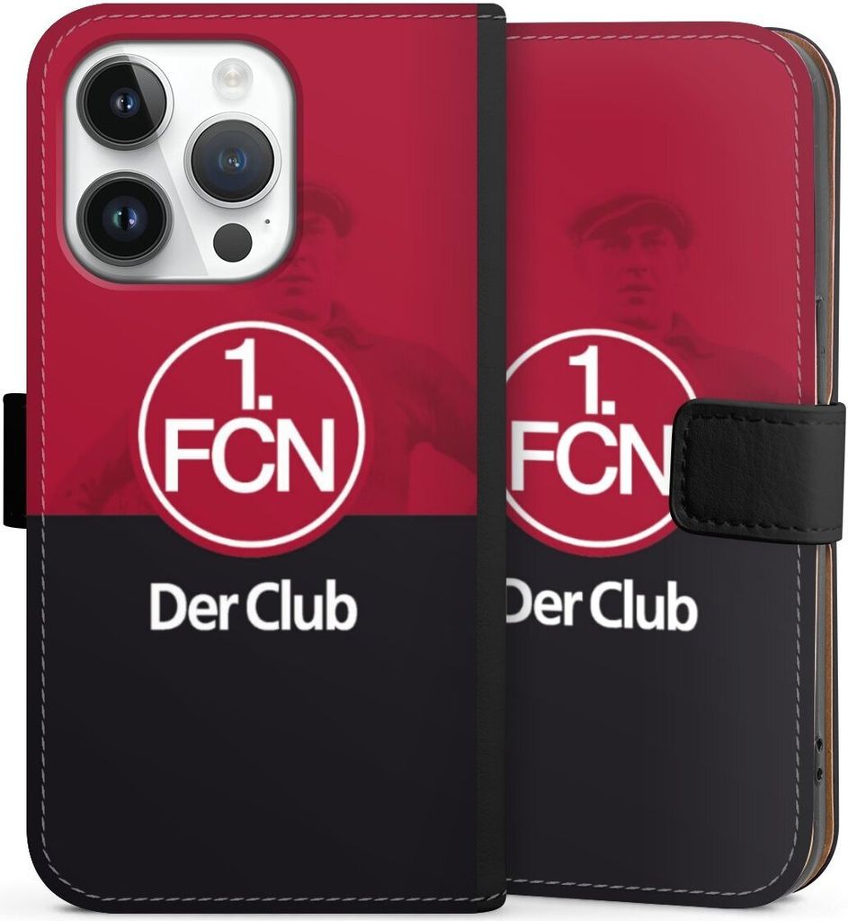 DeinDesign Klapphülle für Apple iPhone 14 Pro Handytasche Lederhülle Tasche 1. FC Nürnberg Der Club Offizielles Lizenzprodukt