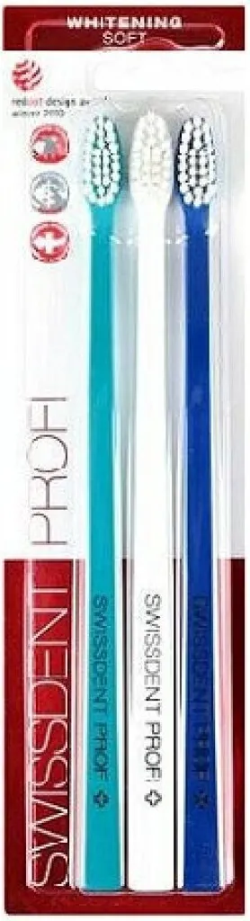 Swissdent Trio Brosse à Dents Whitening Soft à Poils Souples Haute Précision