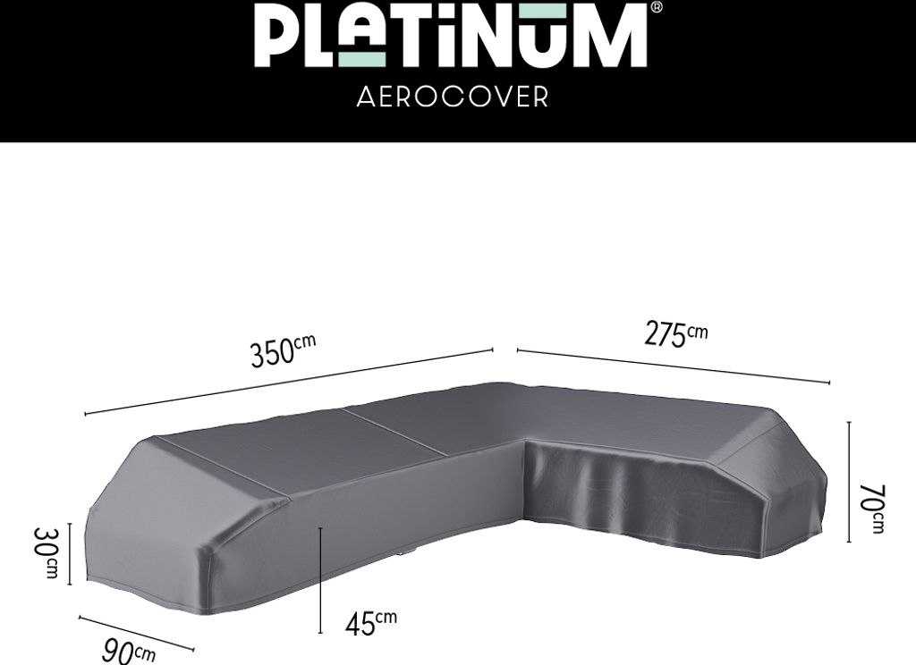 Aerocover Schutzhülle für Eck-Lounge - L-Form - Platform