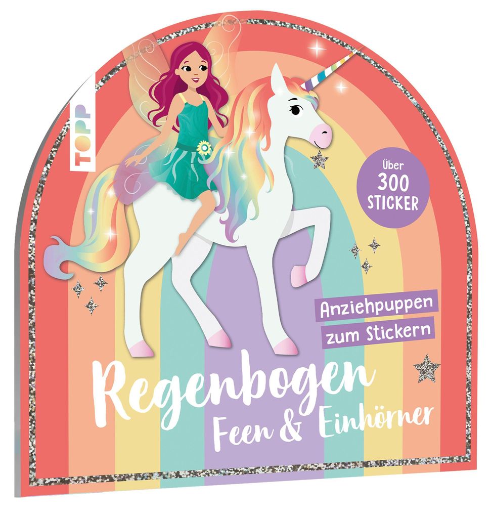 Stickerbuch: Anziehpuppen zum Stickern. Regenbogen-Feen und Produktbild 