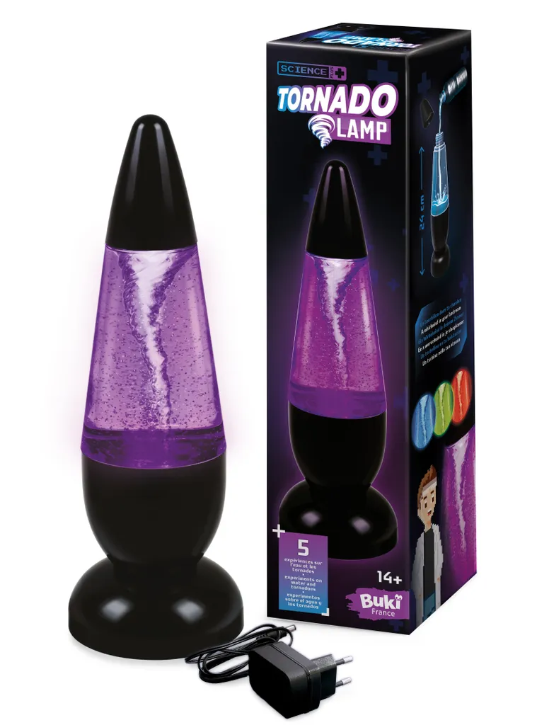 Lampe décorative 24 cm effet tornade - Idéal cadeau anniversaire et bureau