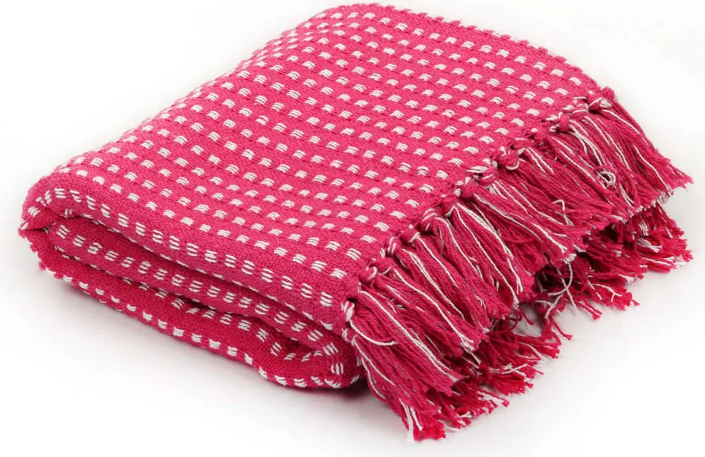 Coperta Letto Rosa Cotone 160x210 cm | Lavabile e Resistente