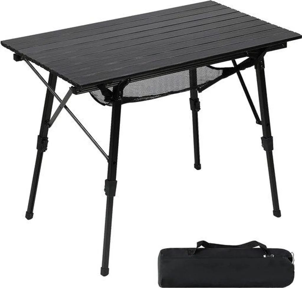 Table pliable 91 cm en aluminium - Plateau enroulable et pieds stables