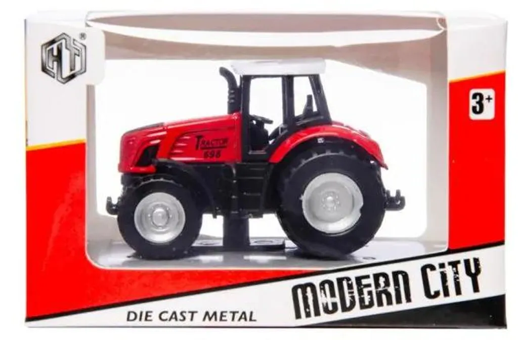 Petit tracteur pour diorama en boîte de fer - Accessoire paysage rural