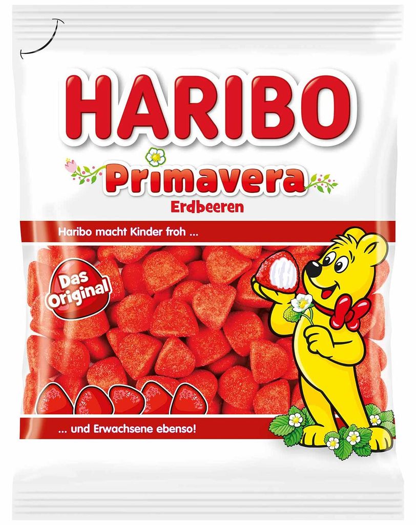 Haribo Primavera, Mini-Marshmallow, 175 g, Rot, Zucker; Produktbild 