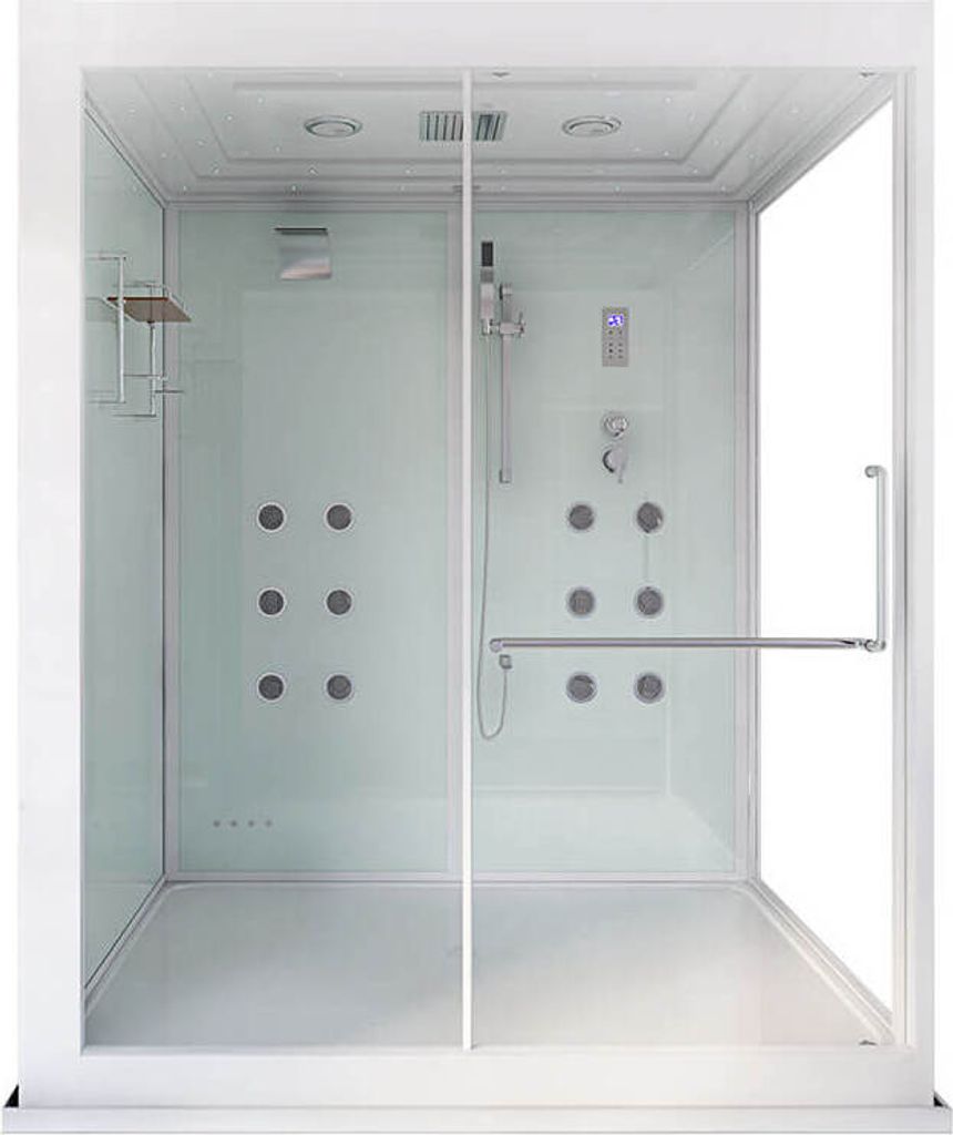HOME DELUXE - Duschkabine - DESIGN XL - Maße: 180 x 130 x 220 cm - inkl. Dampfdusche I Dampfdusche Komplettdusche Duschkabine