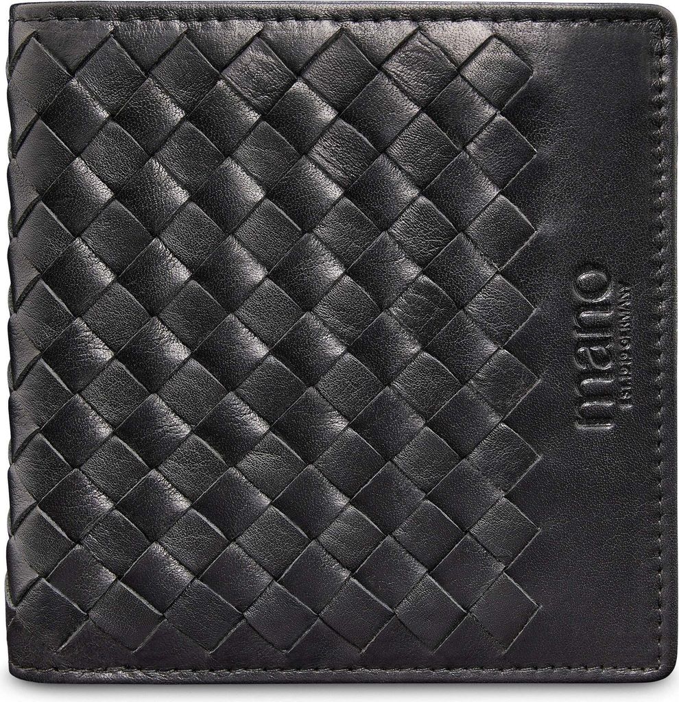 mano Leder Geldbörse Don Luca Coin Wallet Small Black Produktbild 