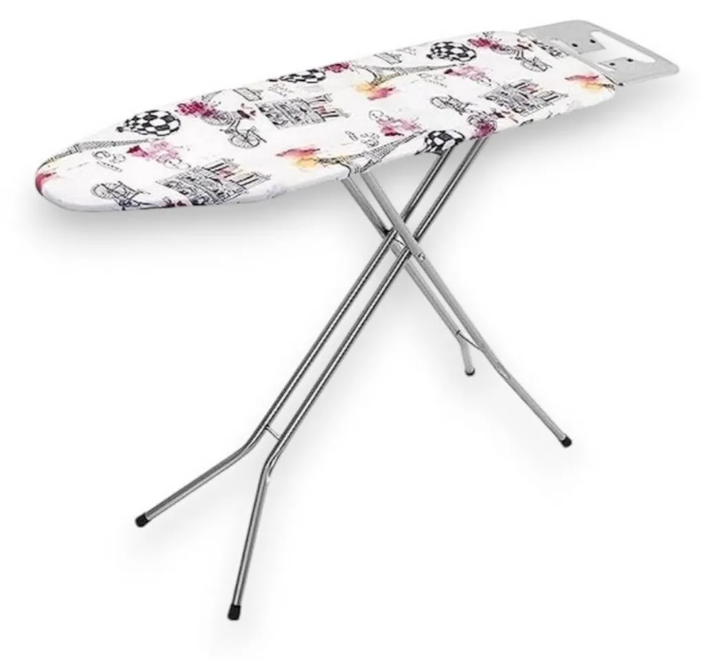 Planche à repasser pliable 105x30x89 cm avec support fer sécurisé