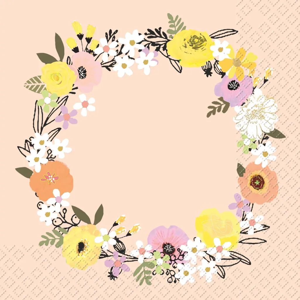 Serviettes en papier Flora 33x33 cm - Décoration de table Stewo 20 pcs