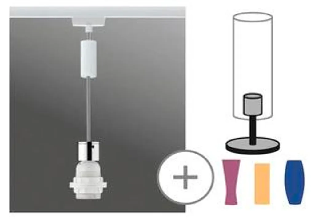 URail Suspension 2Easy E27 Dimmable 230V Blanc de Sécurité Paulmann