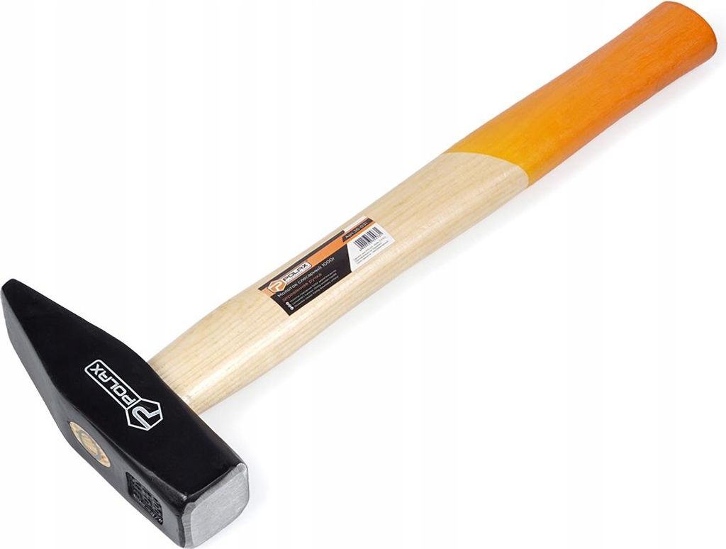 Schlosserhammer Polax 1000 g – Holzgriff, langlebiger Stahlkopf, ideal für Handwerker und Metallbearbeitung