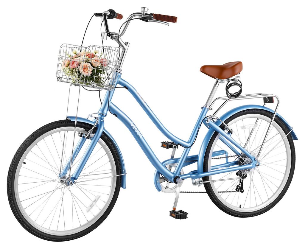 VEVOR Damenfahrrad 26 Zoll Cruiser-Fahrrad 150 kg 7-Gang Produktbild 