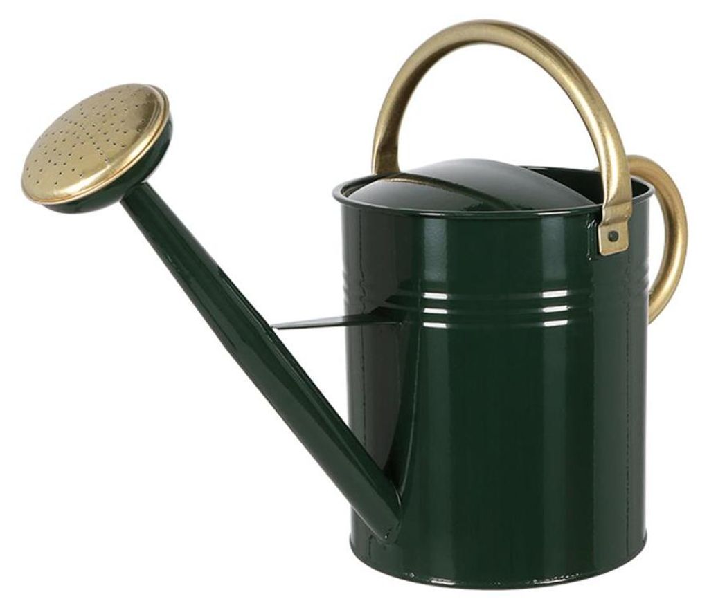 Klassische Gießkanne mit 9,5 Liter Volumen. Englisches Design in grün und gold