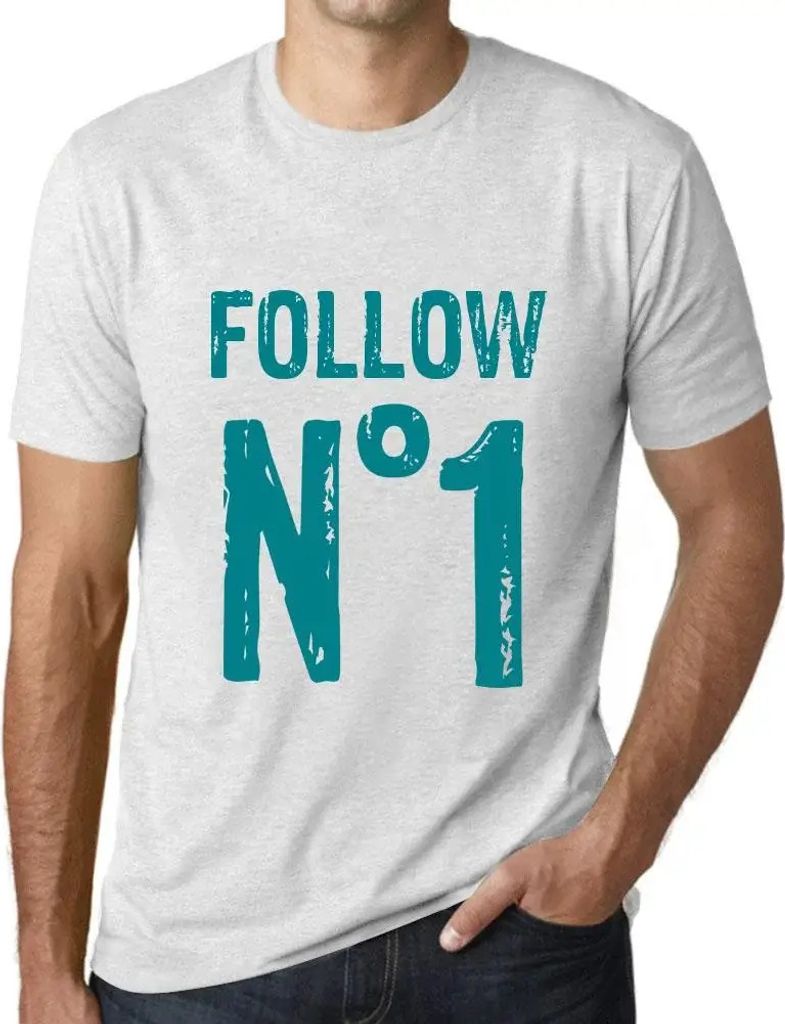 Herren Grafik T-Shirt Folge Nr 1 – Follow No 1 – Öko-Verantwortlich Vintage Jahrgang Kurzarm Lustige Druck Geburtstag Geschenk Mann