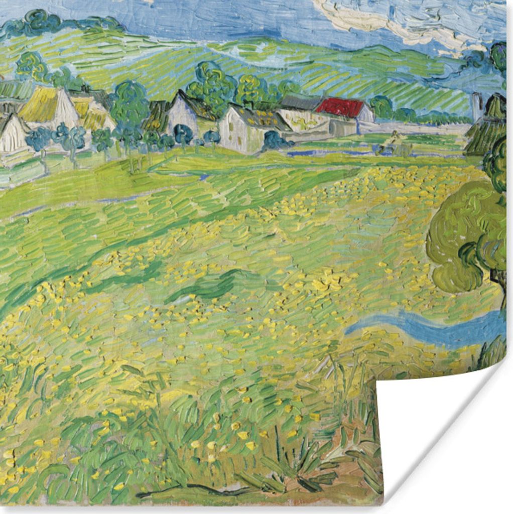 MuchoWow Poster Les Vessenots in Auvers - Vincent van Gogh 50x50 cm - Wohnzimmerdekoration