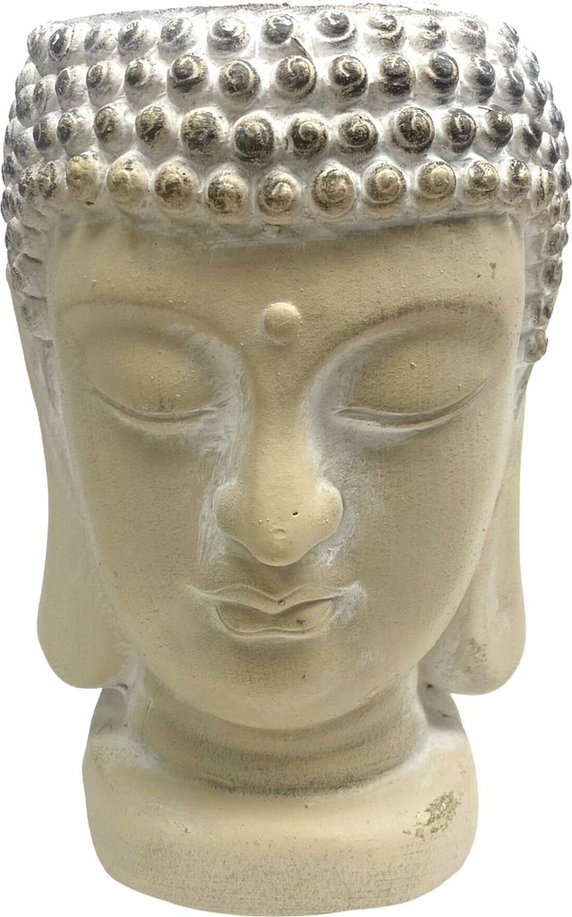 Pot Blumen Bouddha de pierre 29 cm - Crème Image du produit 