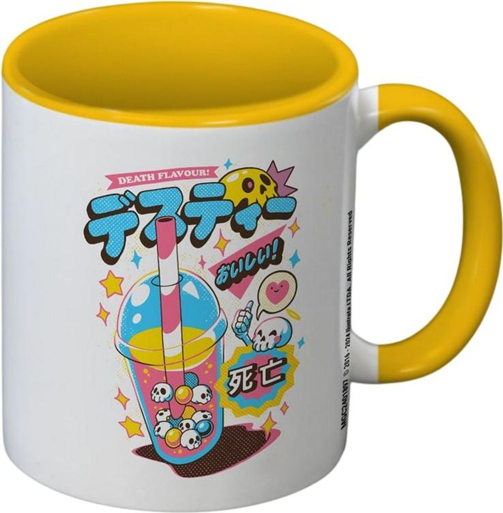 Ilustrata - "Death Bubble Tea" Kaffeebecher, Zweifarbige Innenseite PM9562 (Einheitsgröße) (Bunt)