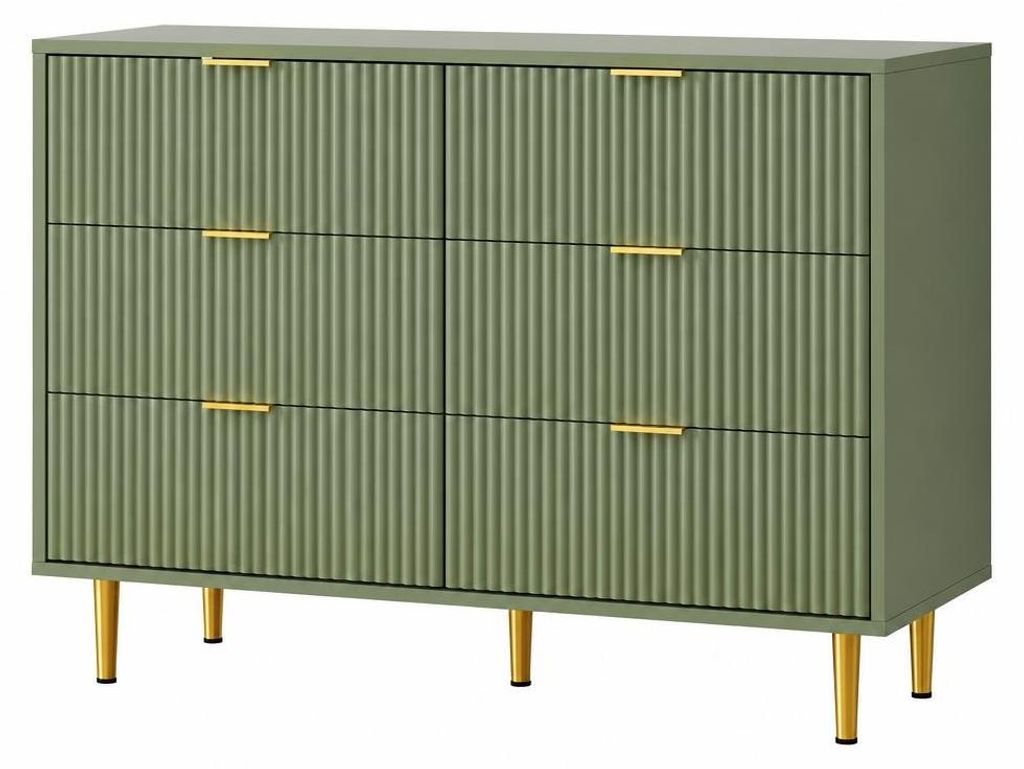 Conjunto de 2 mesitas de noche de 6 cajones, 100x40x75 cm, Imagen del producto 