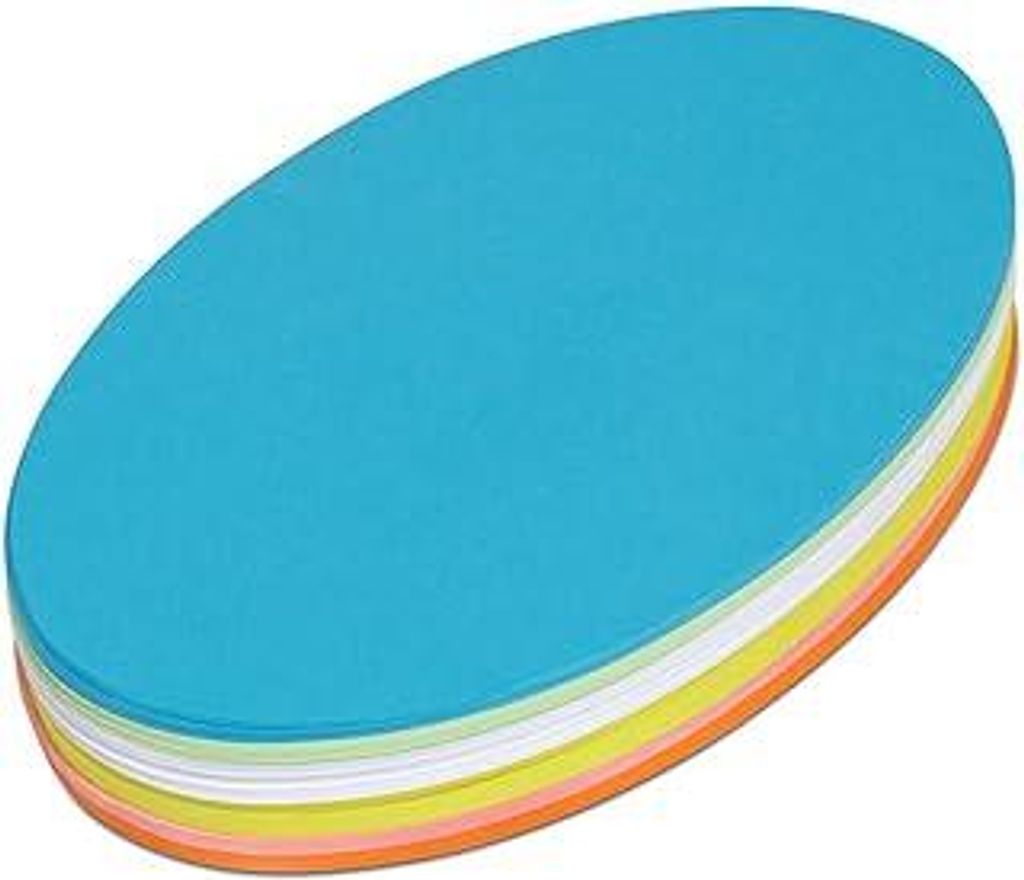 MAUL Moderationskarten oval 110x190mm (120 Stück) | Beschriftbare Karteikarten | Coaching Karten | Präsentationskarten | Moderationskoffer Nachf...