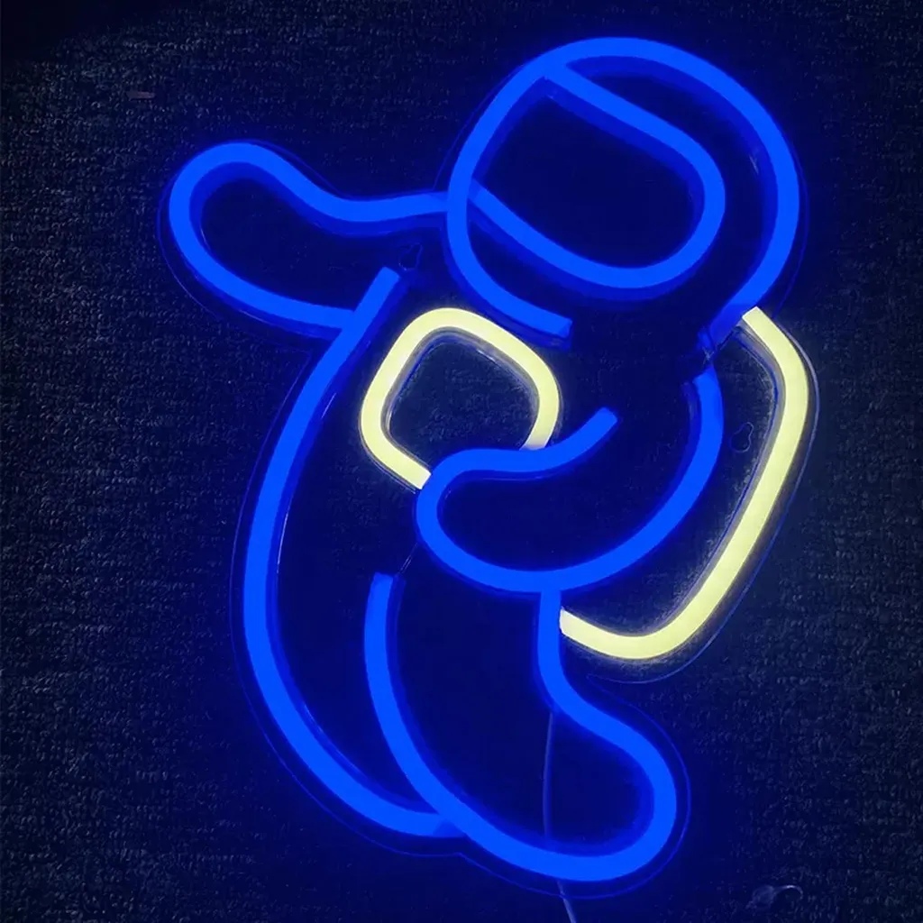 Neon LED Astronauta Blu 36x32cm - Arredo Gaming Setup Professionale