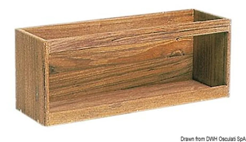 Étagère à livres en teck 382x150x131 mm - Rangement mural compact 1 pc