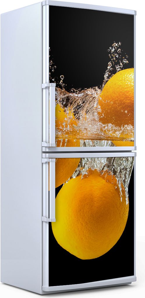Kühlschrankdekoration 60x180 cm Aufkleber auf dem Kühlschrank - Spritz Farbige Früchte